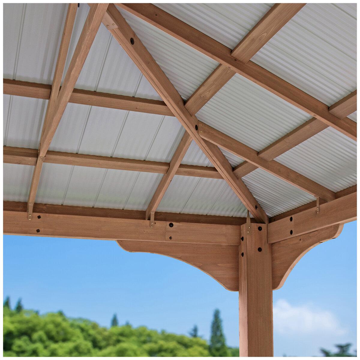 Yardistry 4.3 x 3.7M Grand Gazebo With Aluminium Roof