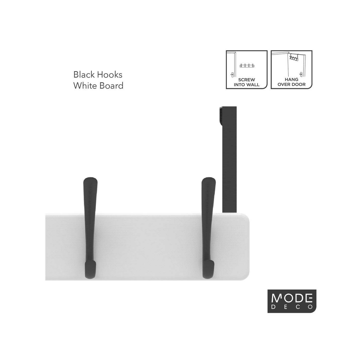 Mode Over Door Hanger - 4 Hooks - 450 x 70 x 45mm