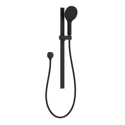 Mondella Resonance Matte Black Shower Rail Set - 5 Function - 125 x 715mm