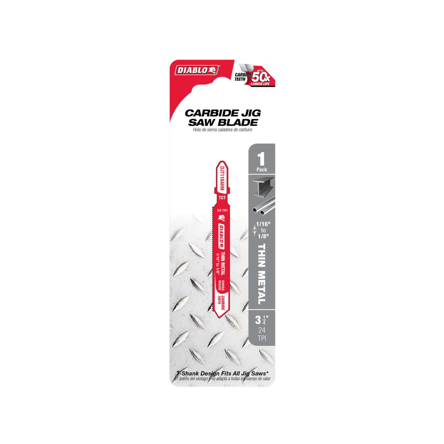 Diablo Tungsten Carbide Jig Saw Blade - 83mm - 24 TPI