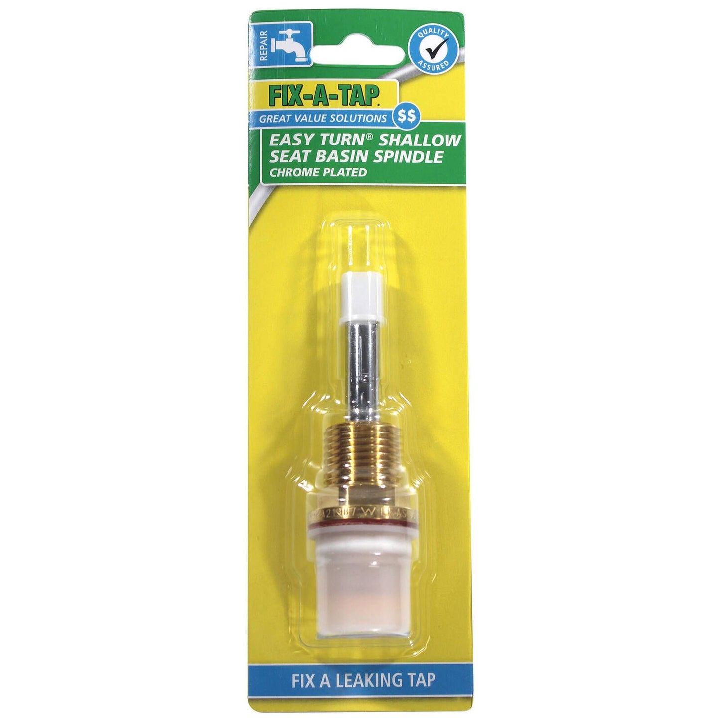 Fix a Tap Chrome Easy Turn Shallow Seat Basin Spindle - 75mm