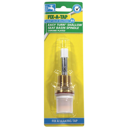 Fix a Tap Chrome Easy Turn Shallow Seat Basin Spindle - 75mm