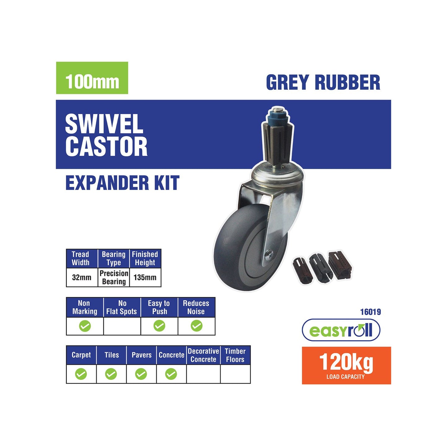 Easyroll Castor Xpan Kit - 100mm