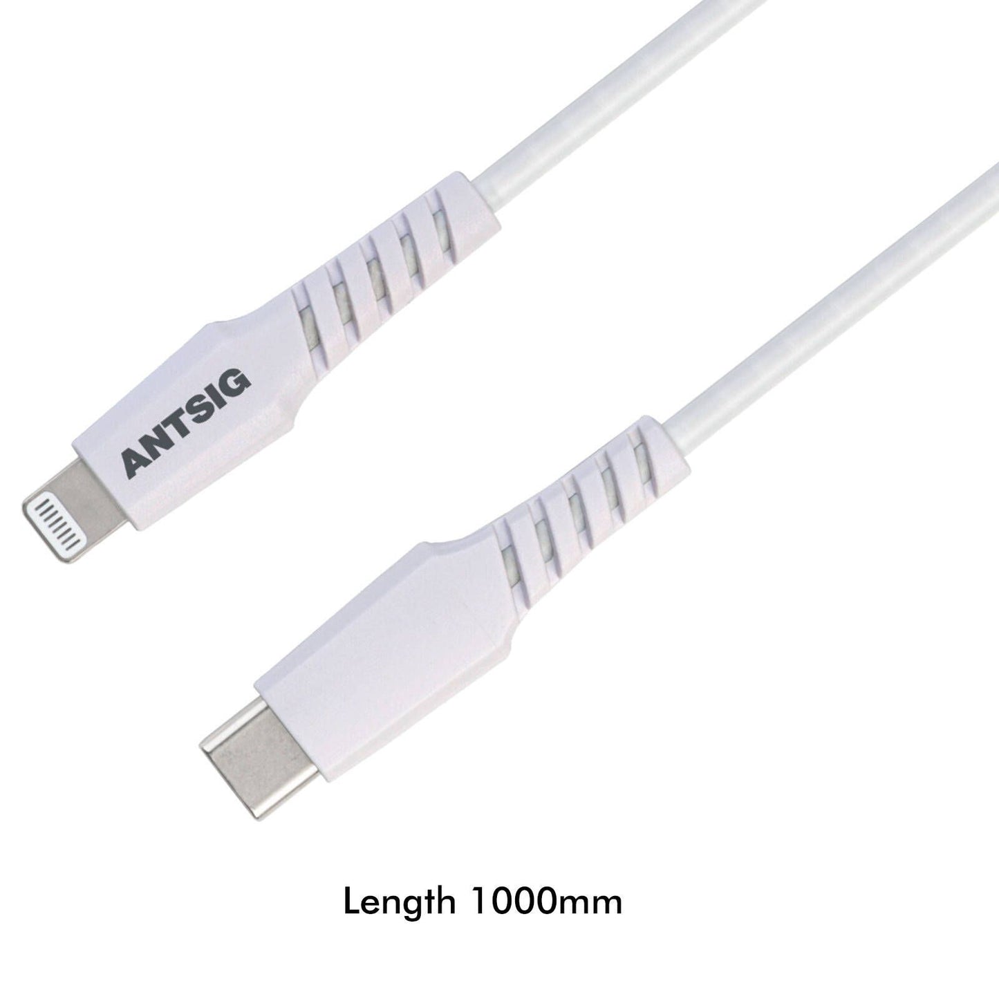 Antsig USB C to Lightning Cable - 1m - White