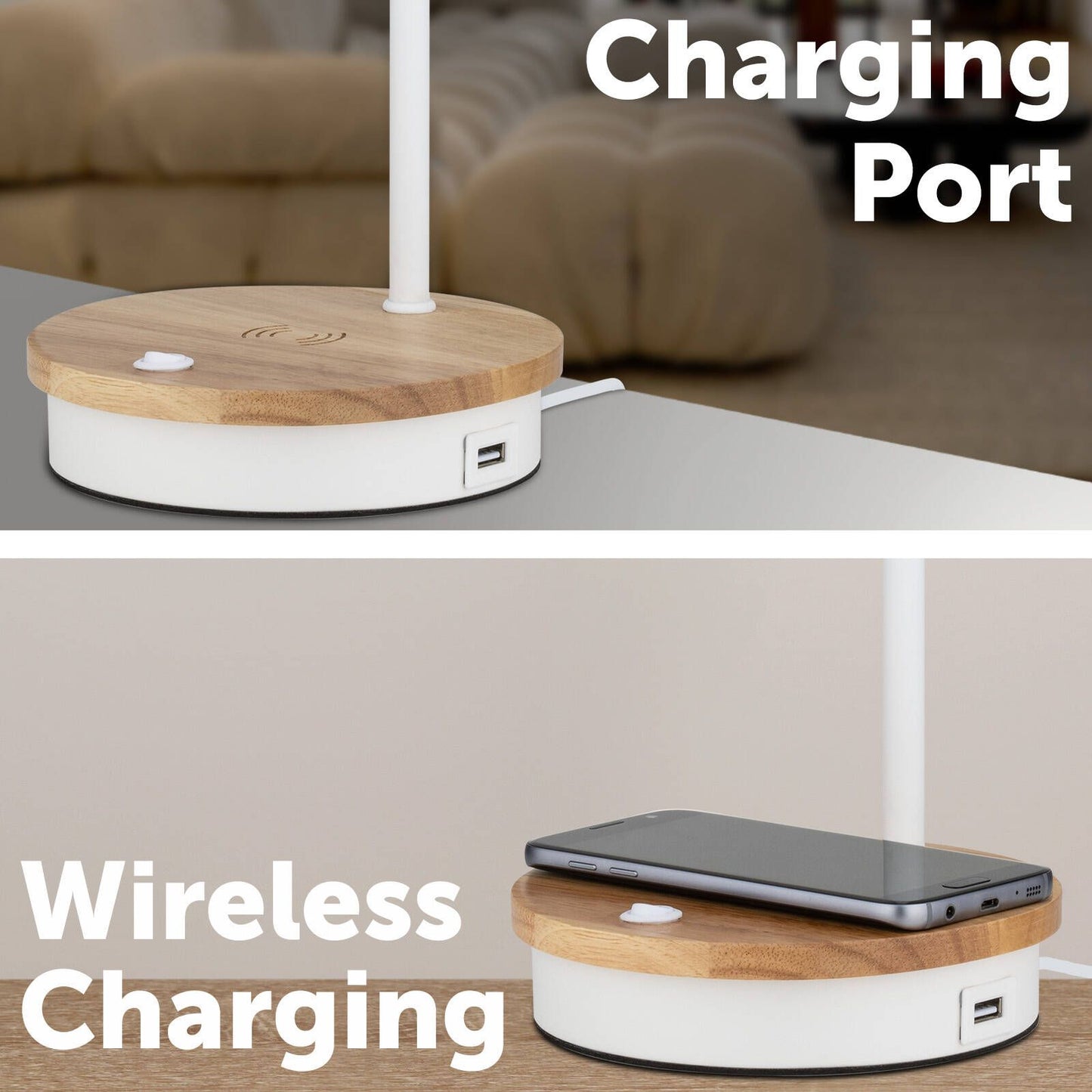 Mercator Billingham Desk Lamp - Wireless Charging - 150 x 430mm