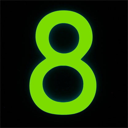 Sandleford Glow In Dark Acrylic House Number 8 - 90mm