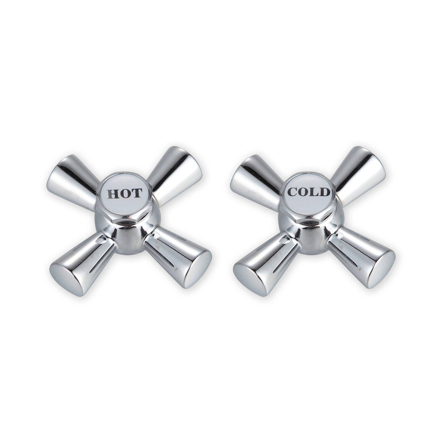 Shaw Mason Chrome Easy Clean Cross Handles - 112 x 179mm - Pair