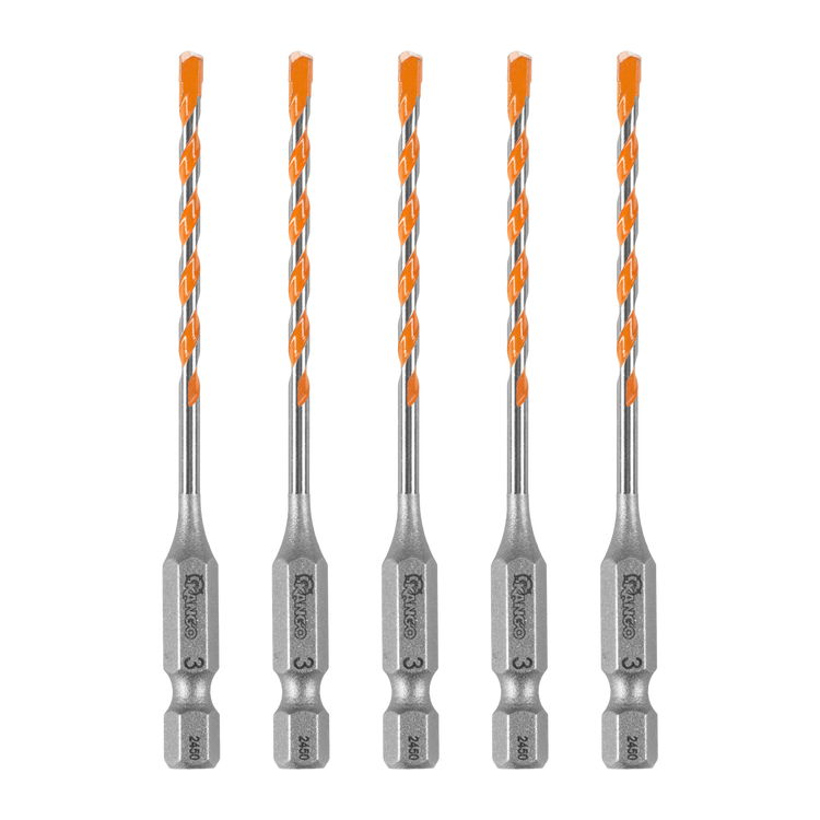 Kango Masonry Drill Bit 3mm x 90mm 5 Pack