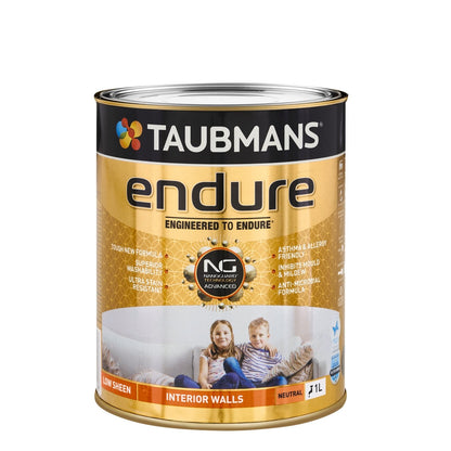Taubmans Endure Interior Walls Paint - 1L - Neutral - Low Sheen