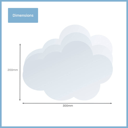 Stylit Cloud Acrylic Mirror - 300 x 200mm - 3 Pack