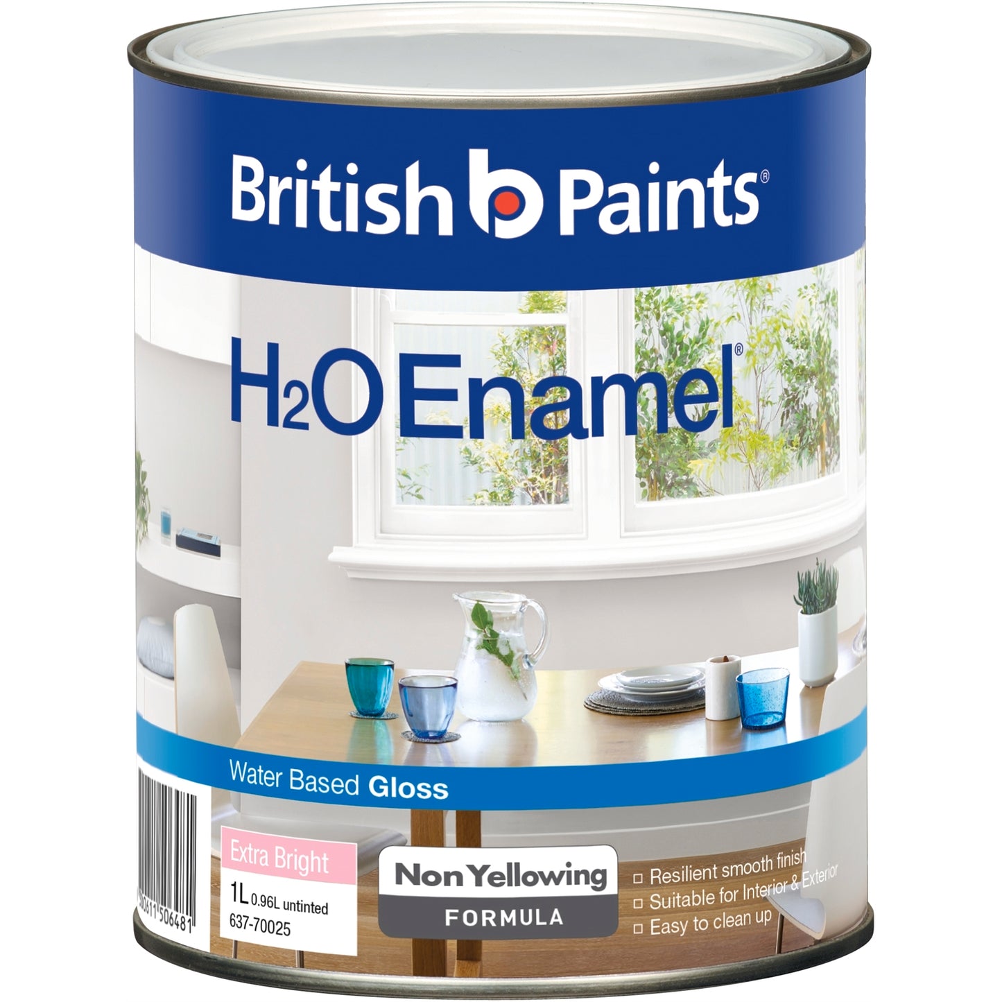 British Paints H2O Enamel Gloss - 1L