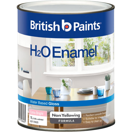 British Paints H2O Enamel Gloss - 1L