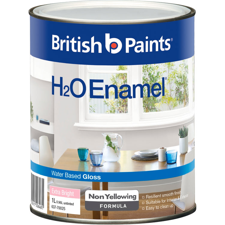 British Paints H2O Enamel Gloss - 1L