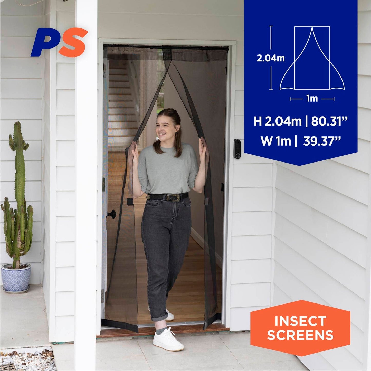 Permastik Pressure Mounted Door Curtain - 2.04 x 1m