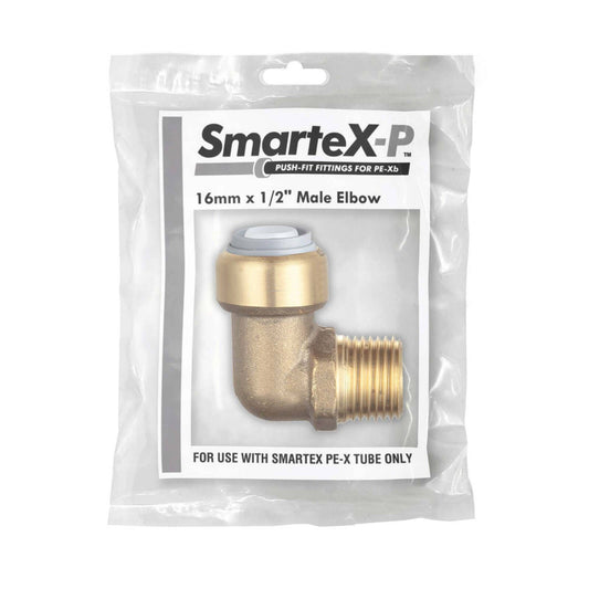Smartex Pex Male Elbow - 16 x 15mm