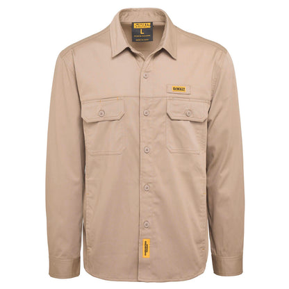 Dewalt Khaki Granite Long Sleeve Button Up Shirt - M