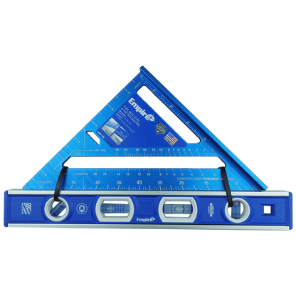 Empire True Blue Torpedo Level and Rafter Square Set - 305mm