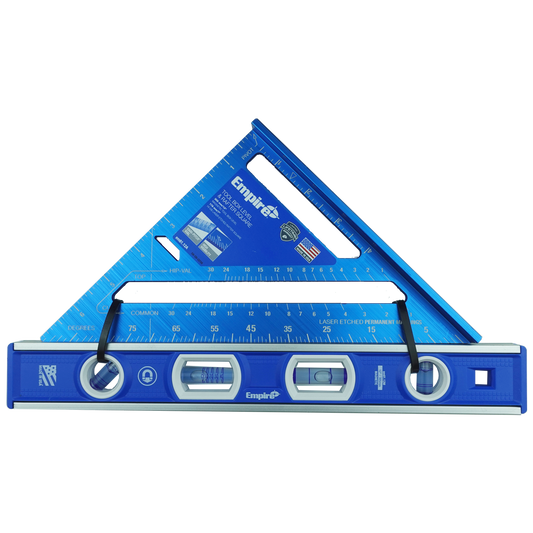 Empire True Blue Torpedo Level and Rafter Square Set - 305mm