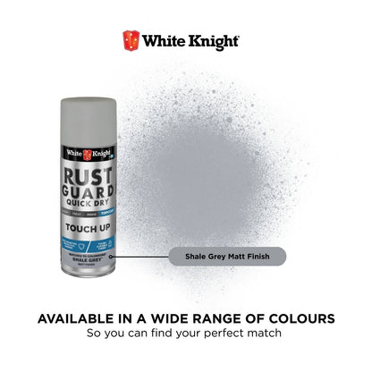 White Knight Rust Guard Touch Up Spray Paint - 300g - Shale Grey Matt
