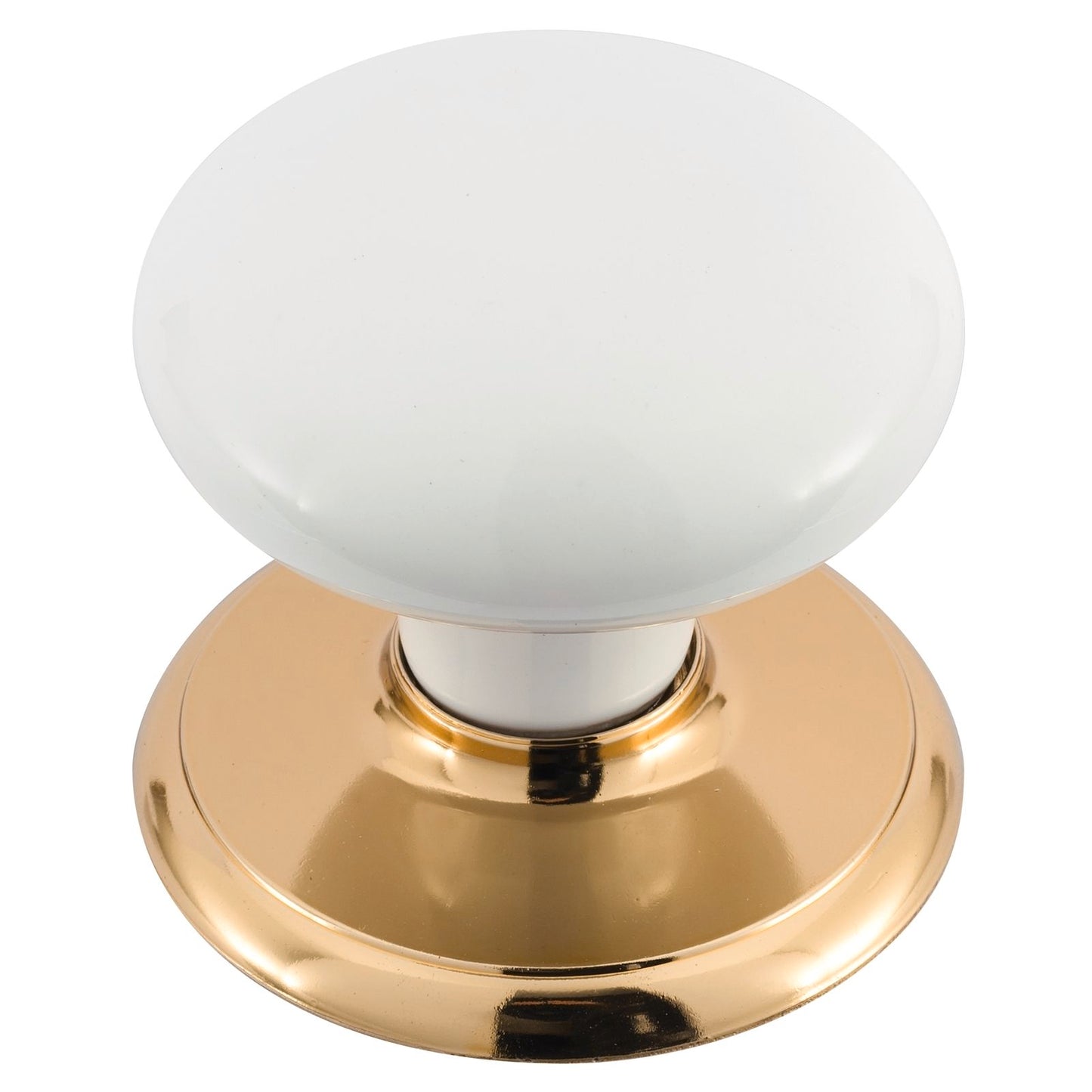 Gainsborough Passage Knobset - 35mm -Bright Goldtone White