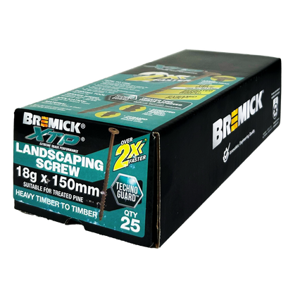 Bremick XTP Landscape Screws - 18g x 150mm - 25 Pack