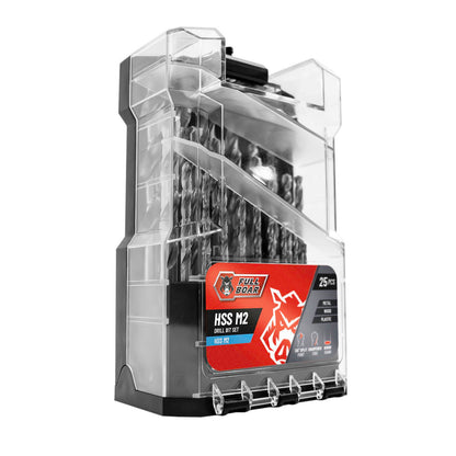 Full Boar HSS M2 Drill Bit Set - 25 Piece