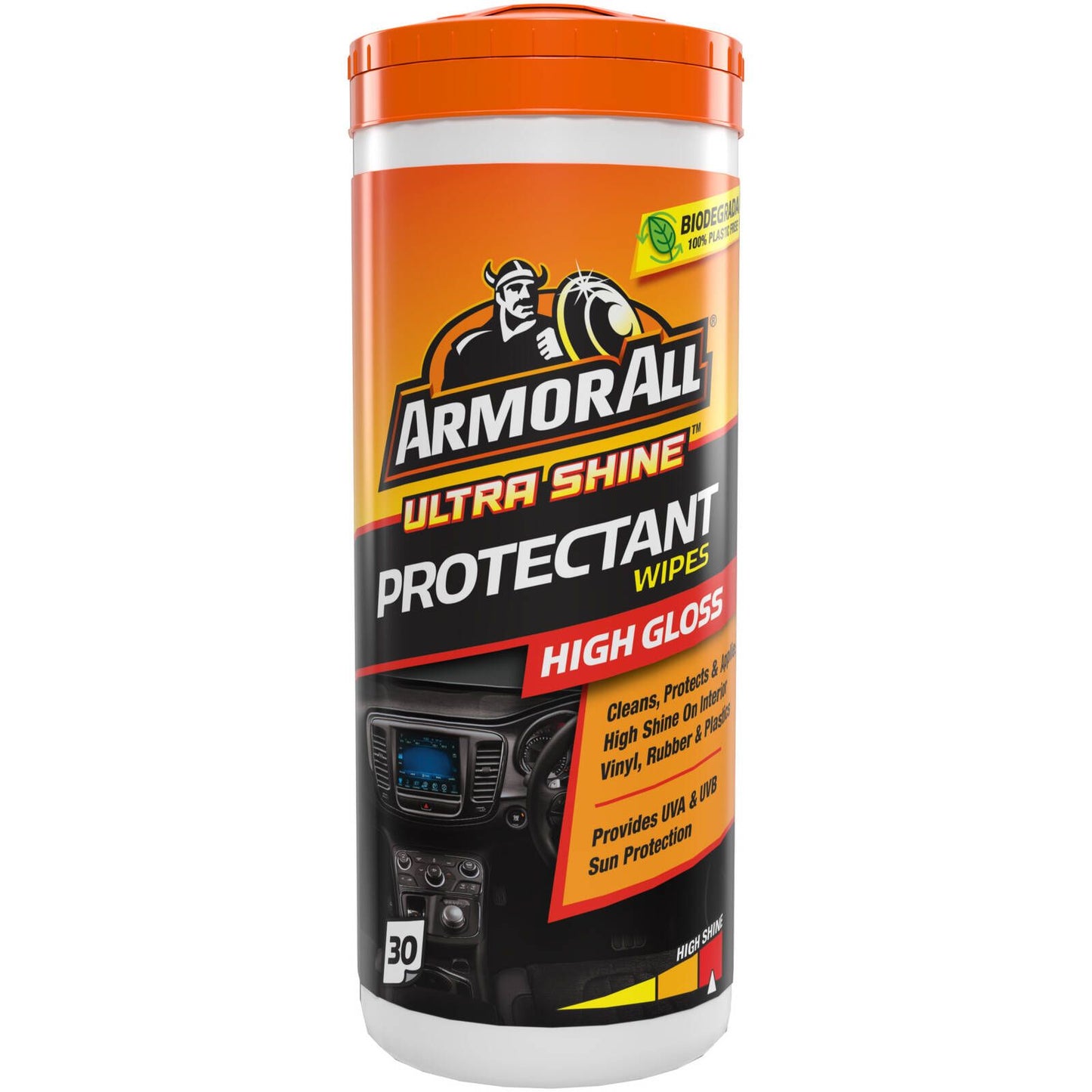 Armor All Ultra Shine Protectant Car Cleaning Wipes - 30 Pack - 84 x 220mm