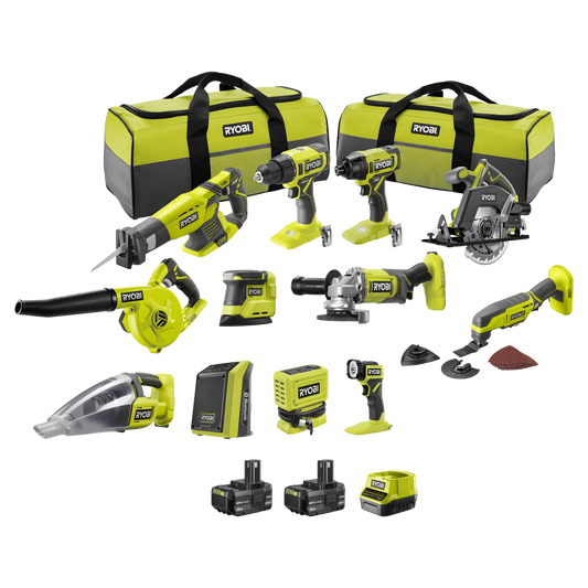 Ryobi ONE+ 12 Piece Kit - 4Ah