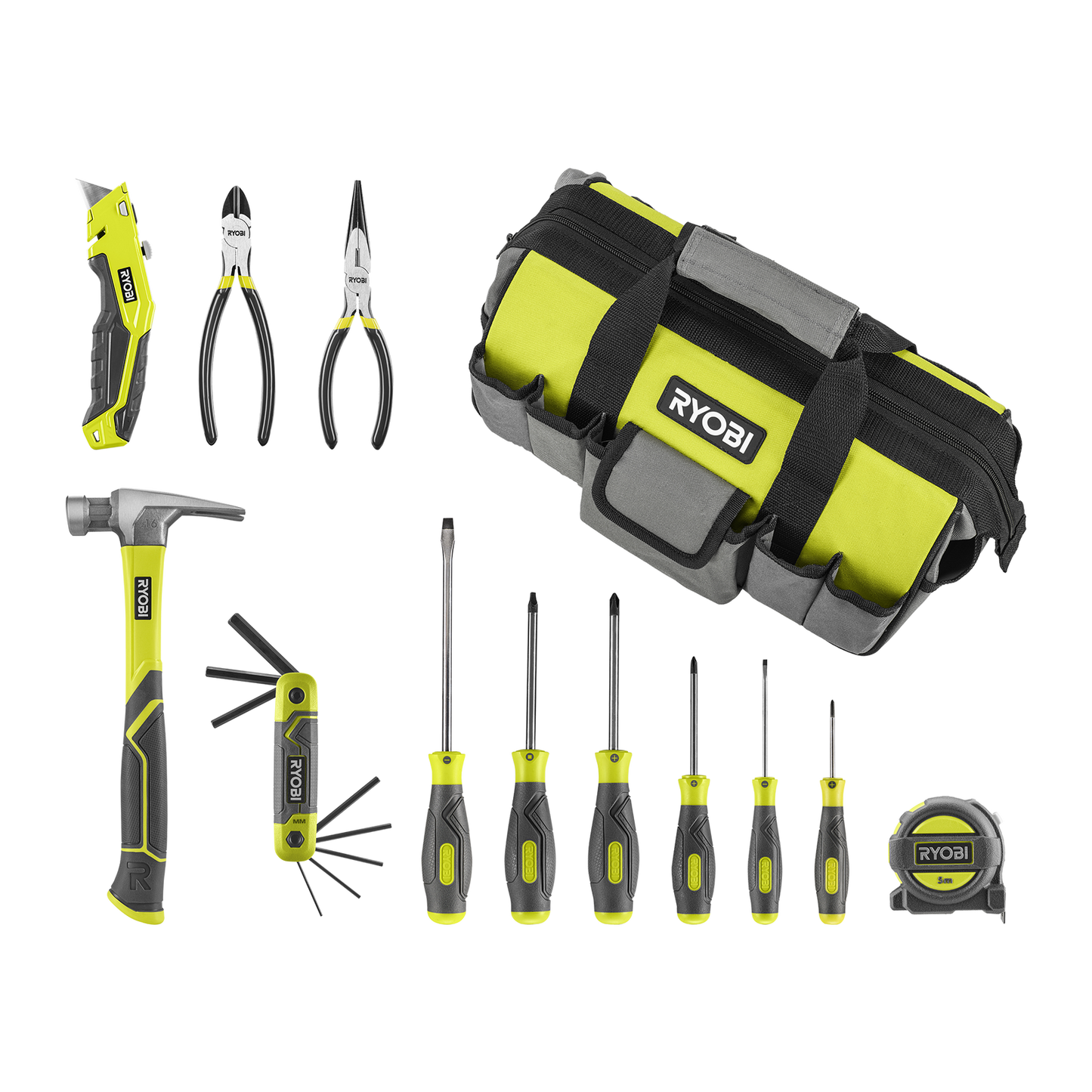 Ryobi Homeowners Hand Tools Kit - 12 Piece