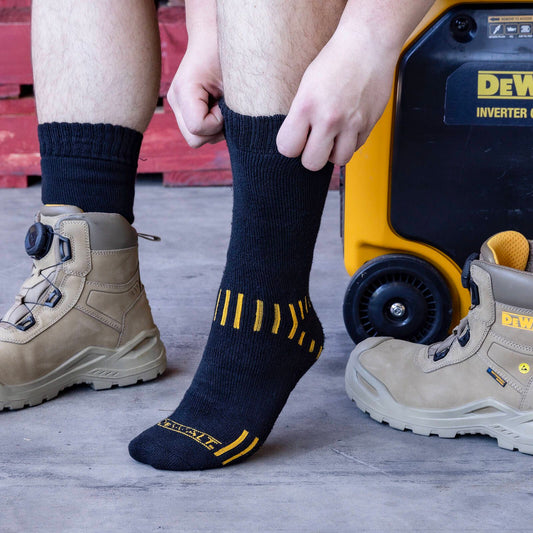 Dewalt Work Cotton Socks - Crew - Size 10-13 - 2 Pack