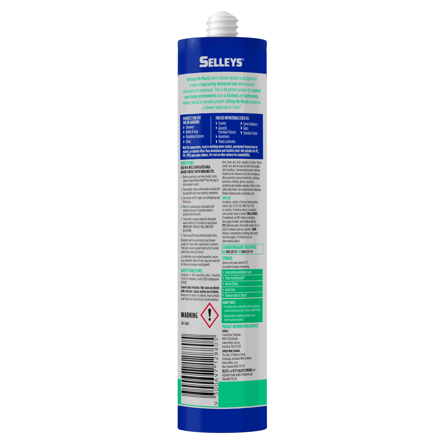Selleys No Mould Resistant Silicone Sealant - 290ml - Translucent