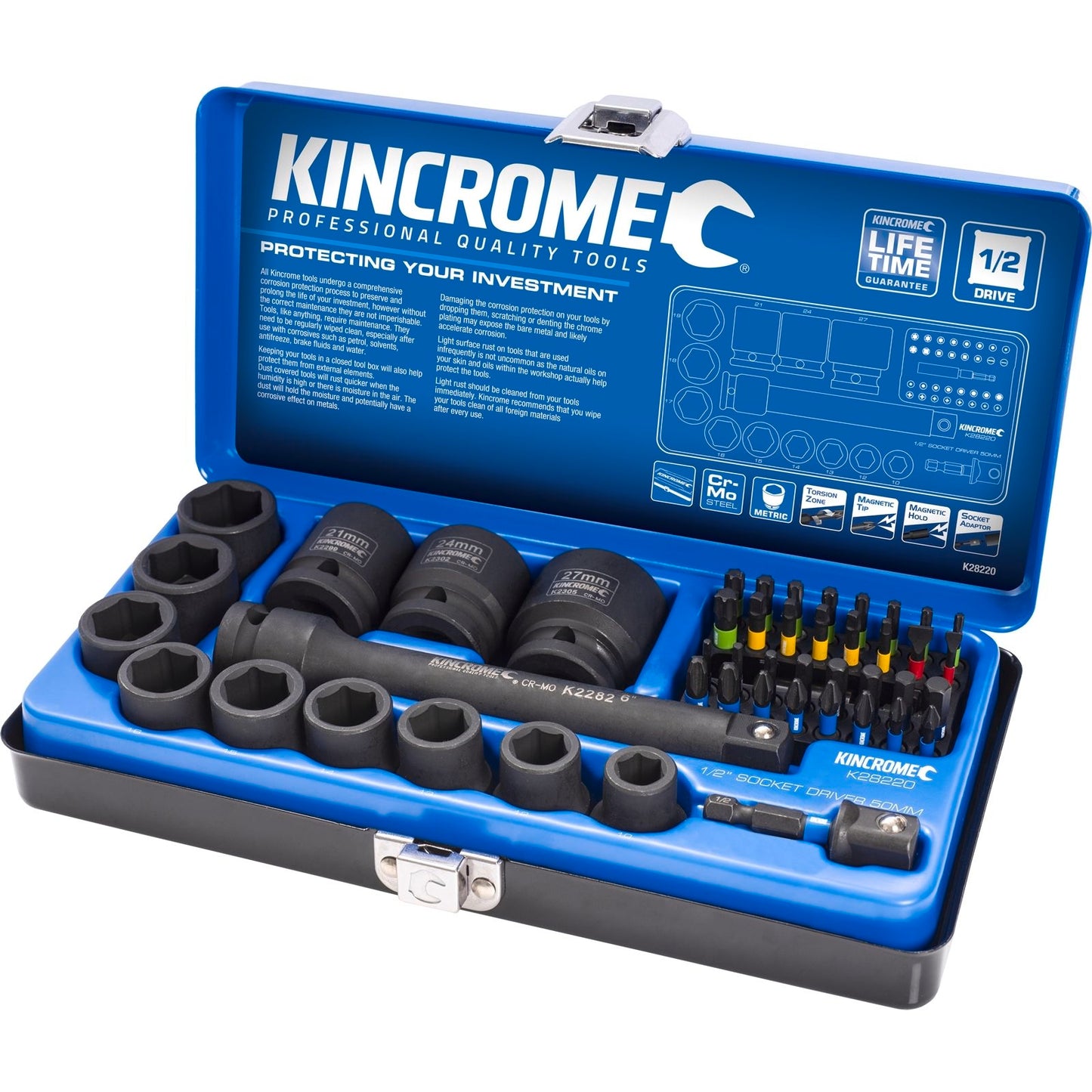 Kincrome Impact Socket Set - 47 Piece - 1/2"
