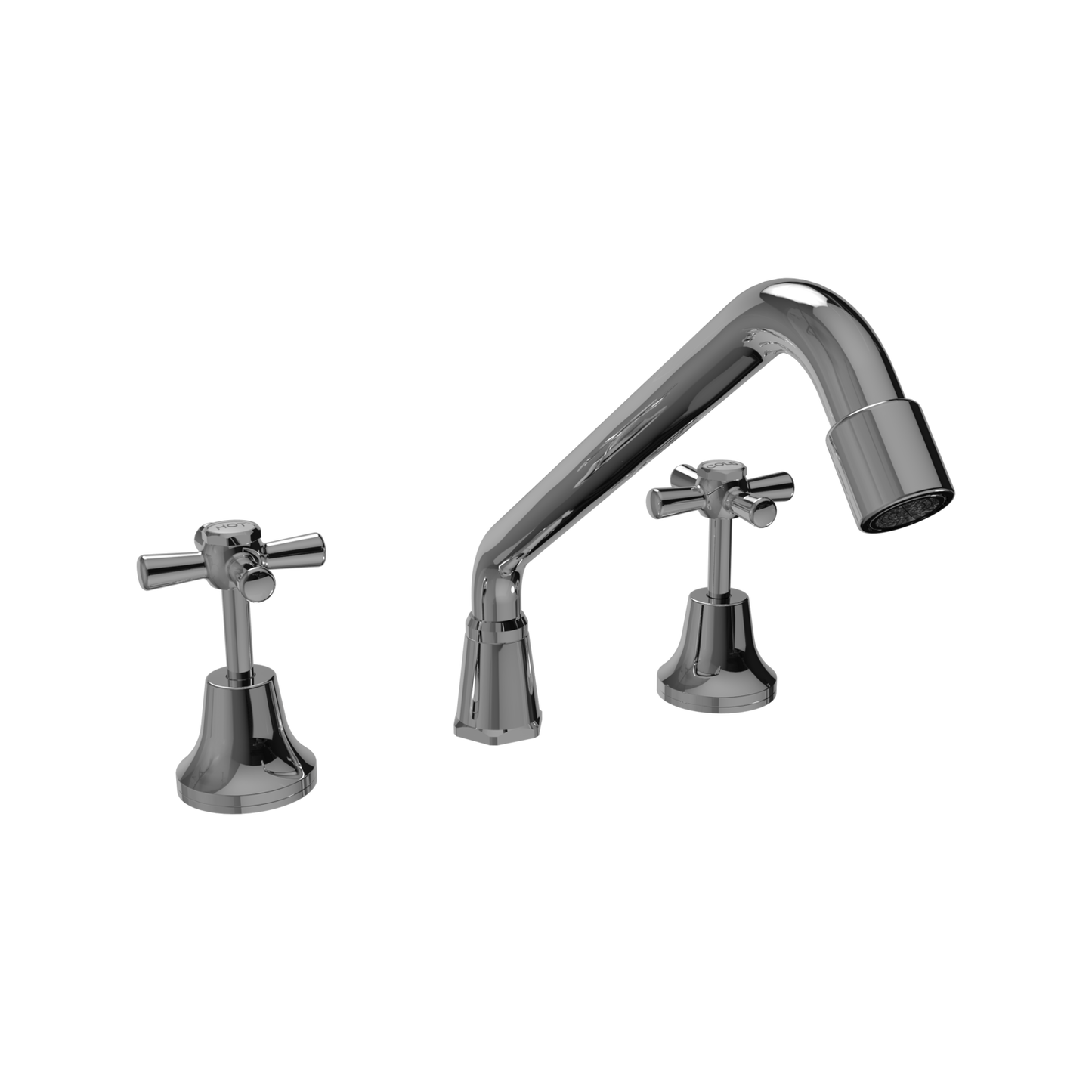 Ezyfix Chrome Classic Retrofit Hob Sink Set Taps - 250mm
