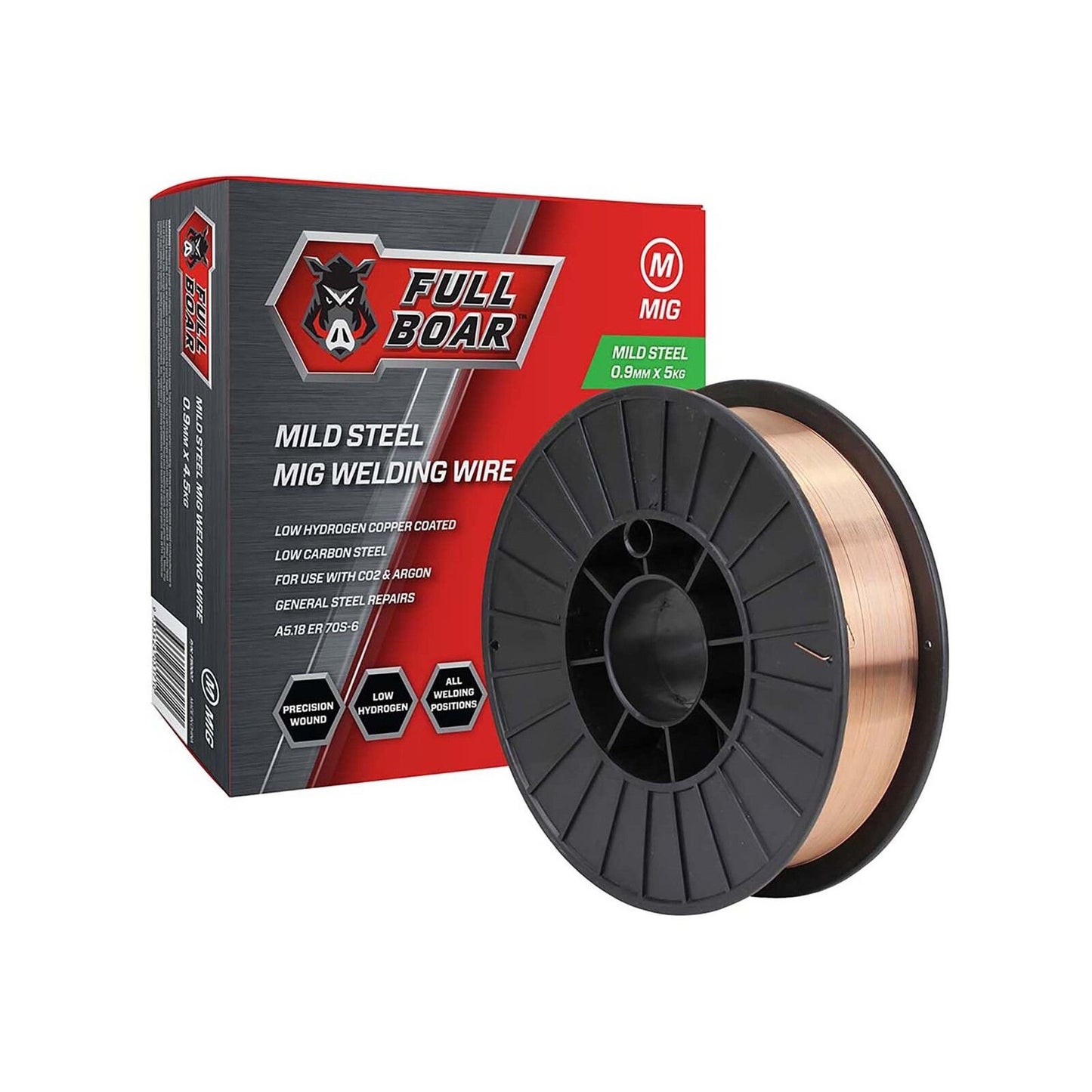 Full Boar Mild Steel Mig Wire - 0.9mm - 5kg