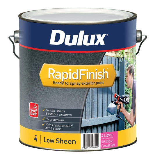 Dulux Exterior Paint - 4L - Extra Bright - Acrylic - Low Sheen