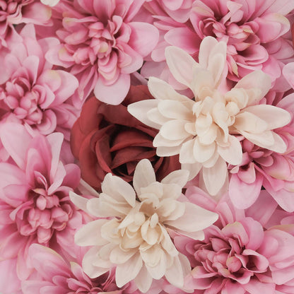 Un Real Dahlia Rose Flower Hedge Tile - 50 x 50cm