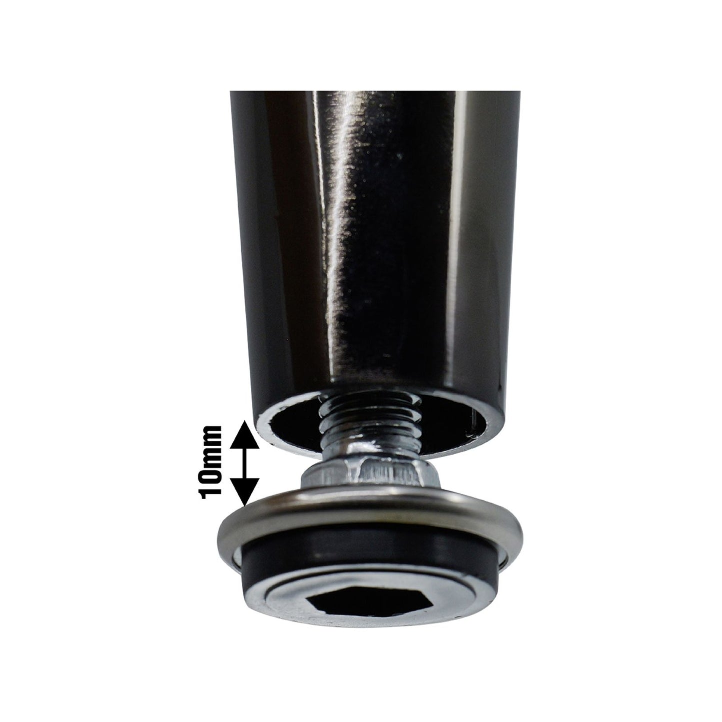 Adoored 230mm Black Nickel Tapered Metal Legs