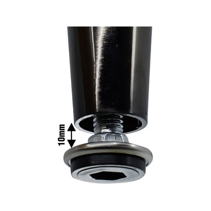 Adoored 230mm Black Nickel Tapered Metal Legs