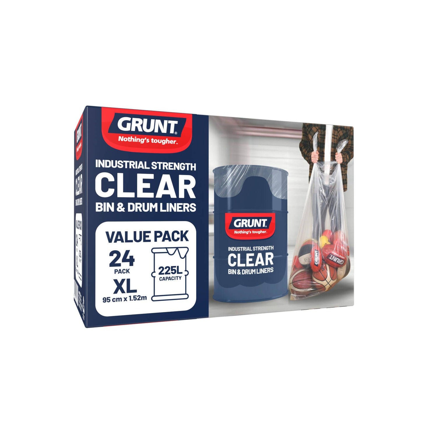 Grunt Clear Heavy Duty Bags - 225L - 950 x 1520mm