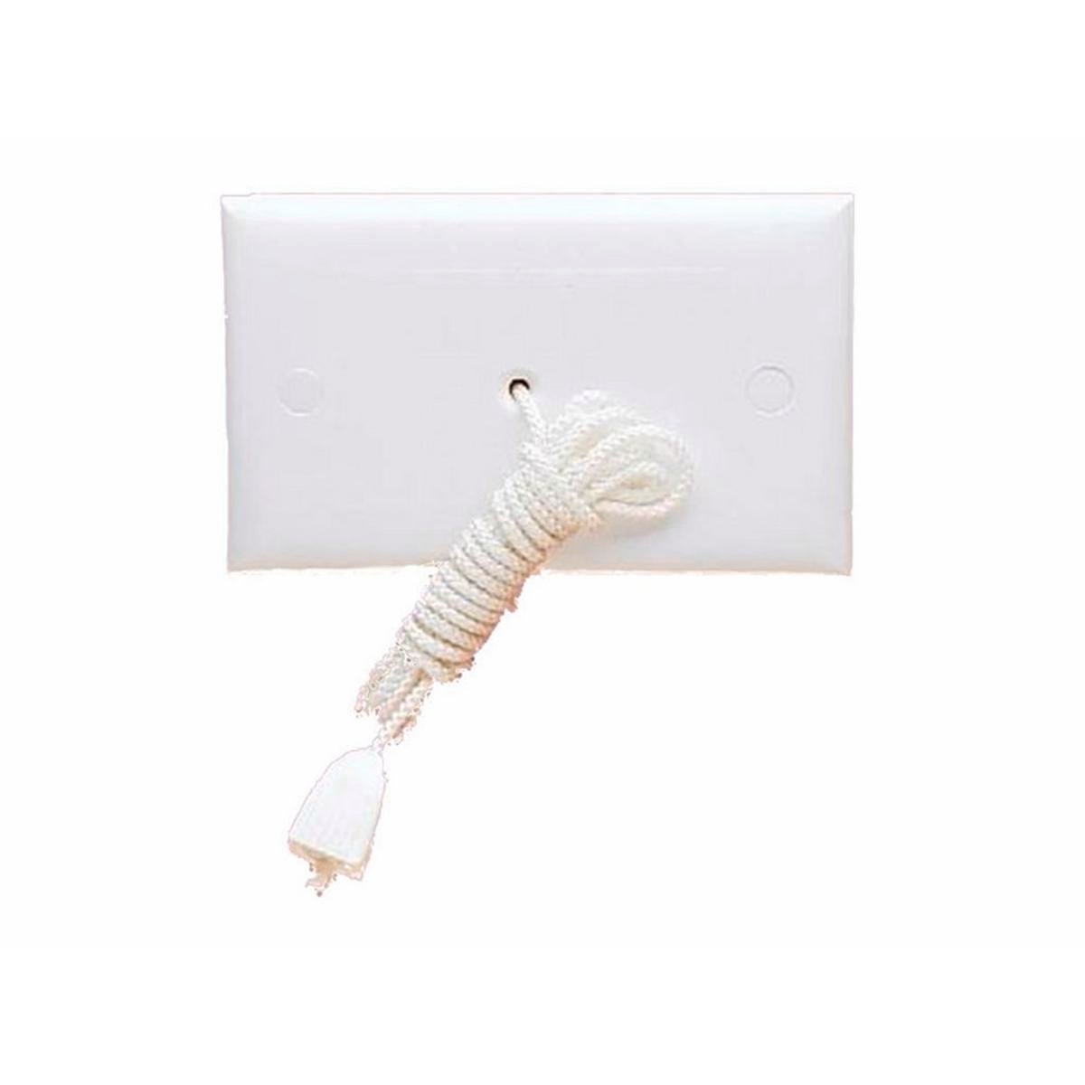 HPM Ceiling Switch Cord Pull - White - 114mm ABS - Easy Access