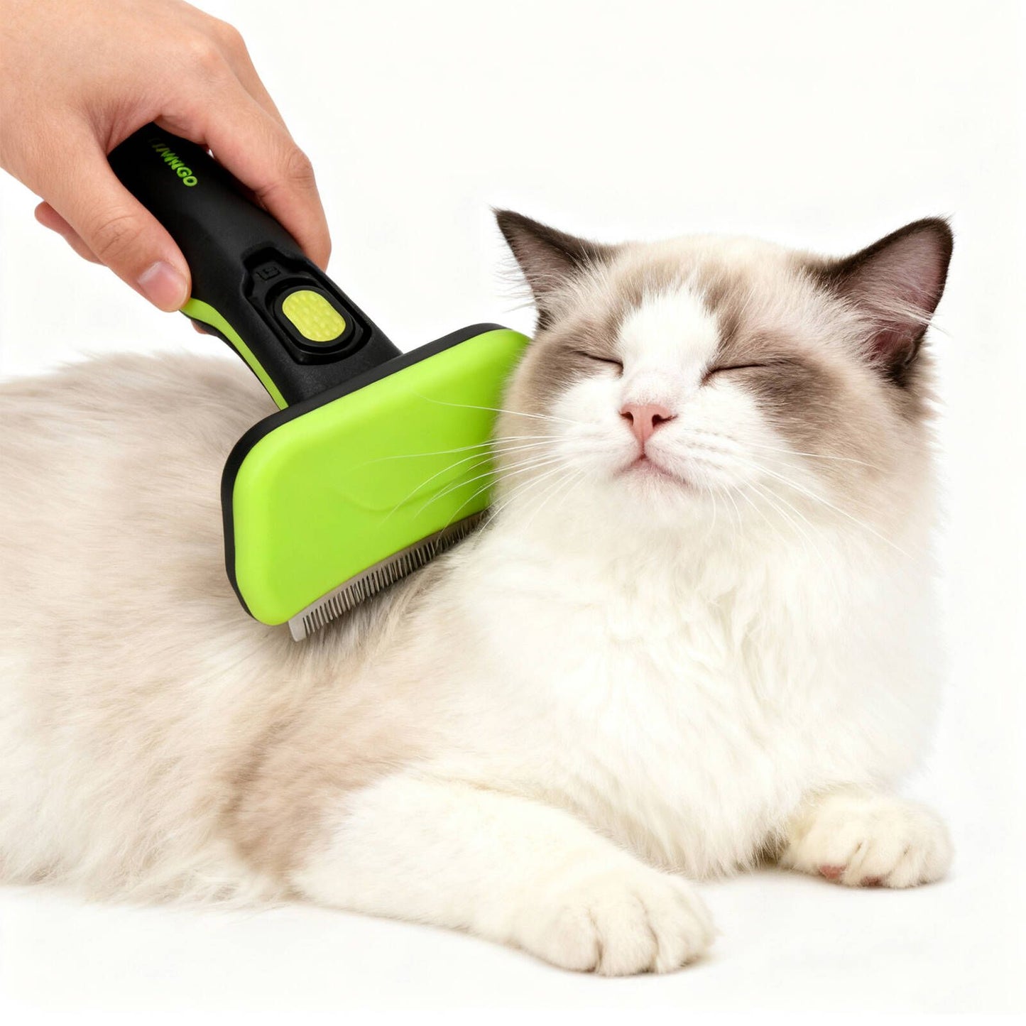 Flamingo Green Self Cleaning Deshedding Tool - 95 x 160mm