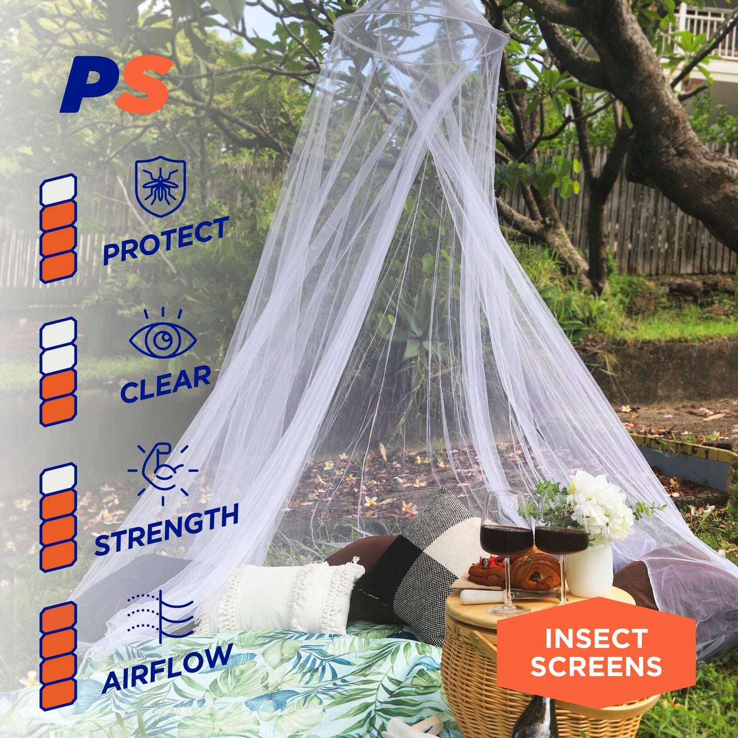 Permastik Mosquito Bed Net Kit - 2.3 x 2.75m