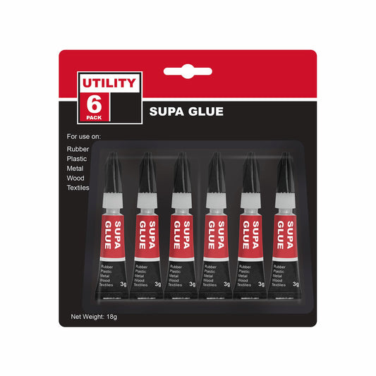 Utility Super Glue - 3g - 6 Pack