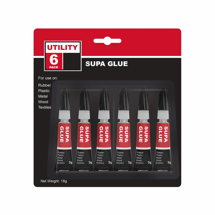Utility Super Glue - 3g - 6 Pack
