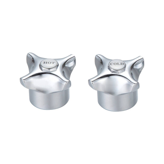 Shaw Mason Chrome Plated Four Point Tap Handles - 100 x 218mm - Pair