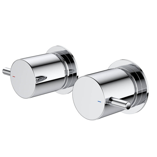 Caroma Chrome Luna Wall Top Assemblies Lever - 57 x 58mm