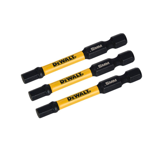 Dewalt Flextorq Screwdriver Bit - 57mm Hex5 - 3 Pack