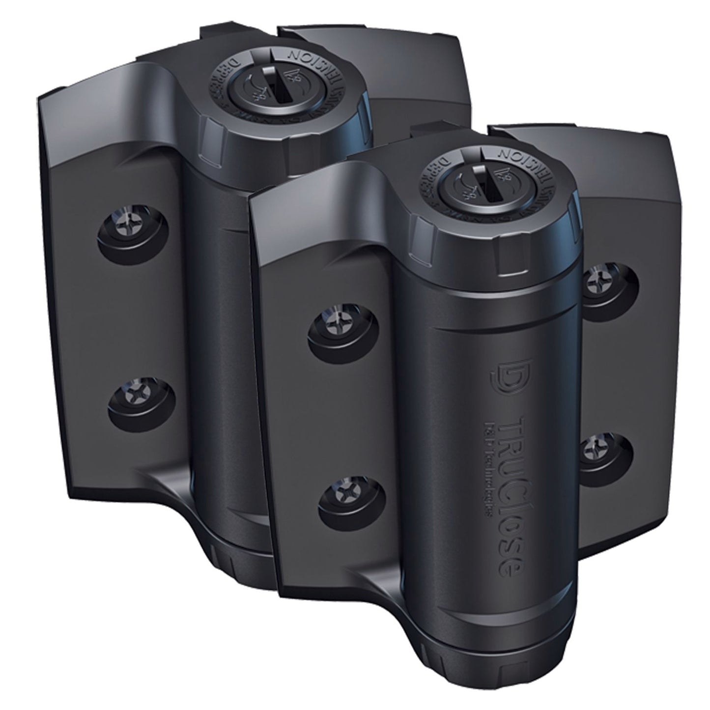 Truclose Heavy Duty Safety Gate Hinges - Adjustable - Black - 2 Pack