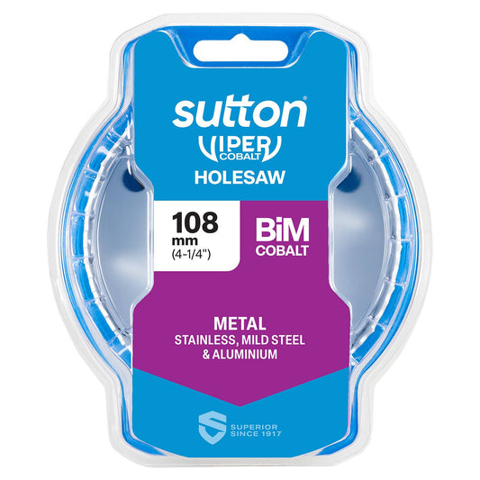 Sutton Tools Viper Cobalt Bi Metal Holesaw - 108mm