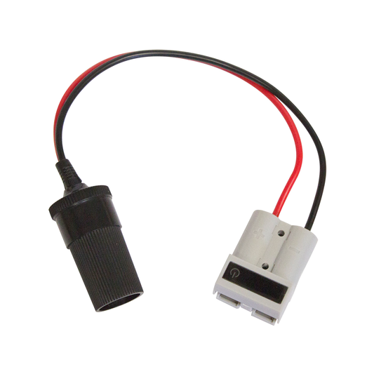 Kt Solar HD Connector - 50A - Accessory Socket with Voltmeter - 300mm - Grey